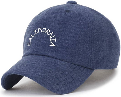 ILILILY 'California' Soft Cotton Navy Cap