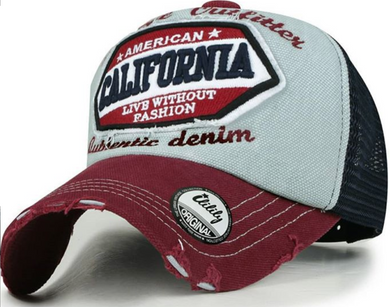 ILILILY California Red Blue Cap