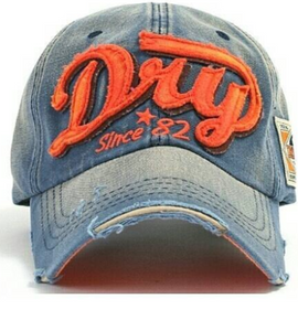 ILILILY 'Dry' Orange Denim Cap