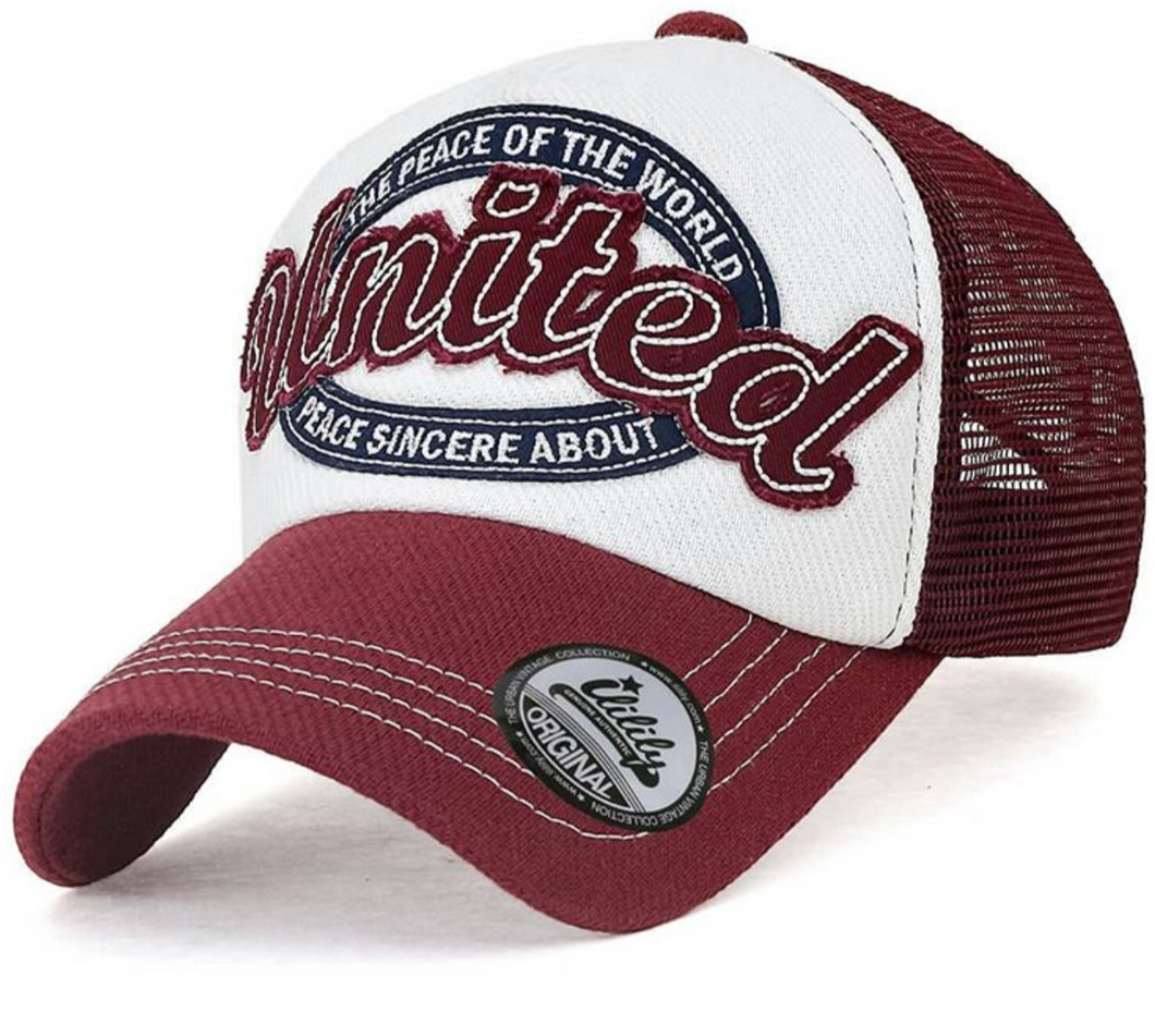 ILILILY 'United' Red Mesh Cap