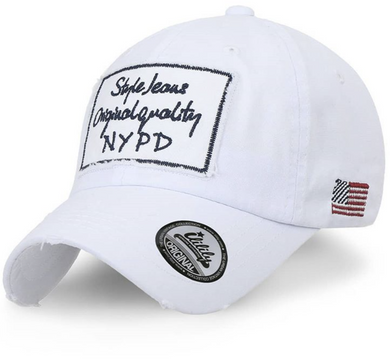 ILILILY 'Style Jeans' White Cap