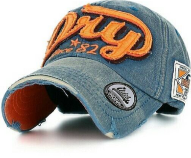 ILILILY 'Dry' Orange Denim Cap