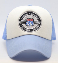 Load image into Gallery viewer, AZ Route 66 Patch Blue White Mesh Cap
