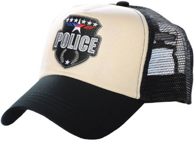AZ Police Black Beige Mesh Cap