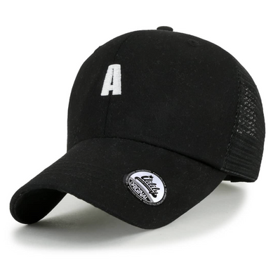 ILILILY 'A' Black Mesh Cap