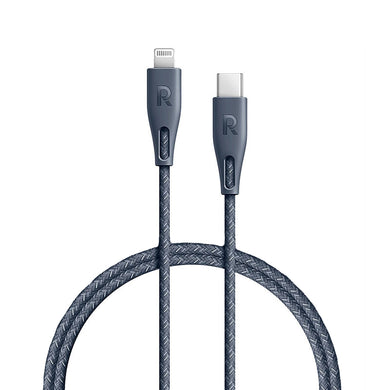 RAVPower Nylon Braided Type-C to Lightning Cable 1.2m - Grey (RP-CB1004GRY)