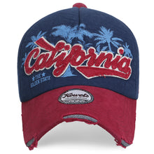 Load image into Gallery viewer, ILILILY &#39;California&#39; Navy Red Cap