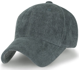 ILILILY Grey Corduroy Cap