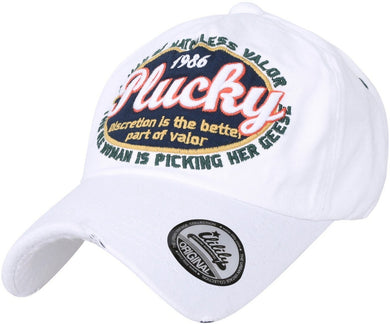 ILILILY 'Plucky' White Cap