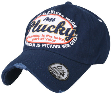 ILILILY 'Plucky' Navy Cap