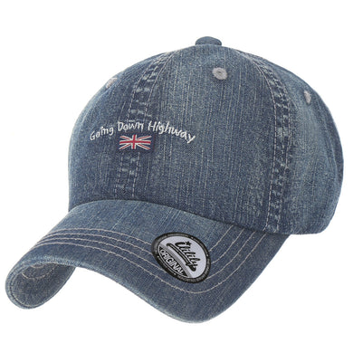 ILILILY 'Going Down Highway' Dark Blue Denim Cap