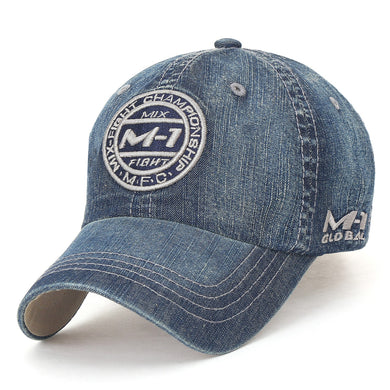 ILILILY M-1 Dark Blue Denim Cap