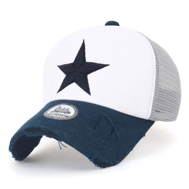 ILILILY Star Navy Blue White Cap