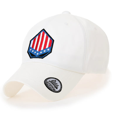 ILILILY Heptagon US Flag White Cap