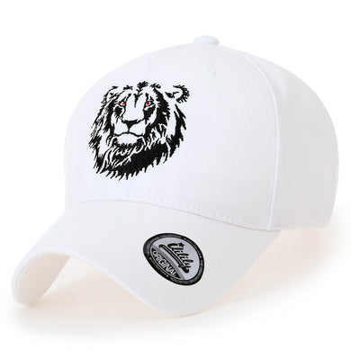 ILILILY Red Eyes Lion White Cap