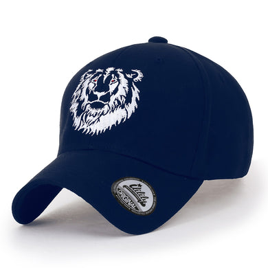 ILILILY Red Eyes Lion Navy Cap