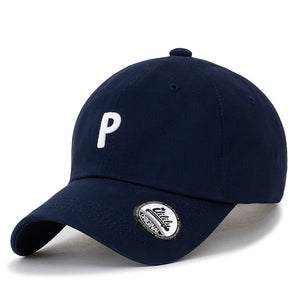 ILILILY P Solid Color Navy Cap