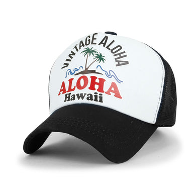 ILILILY Aloha White Black Cap