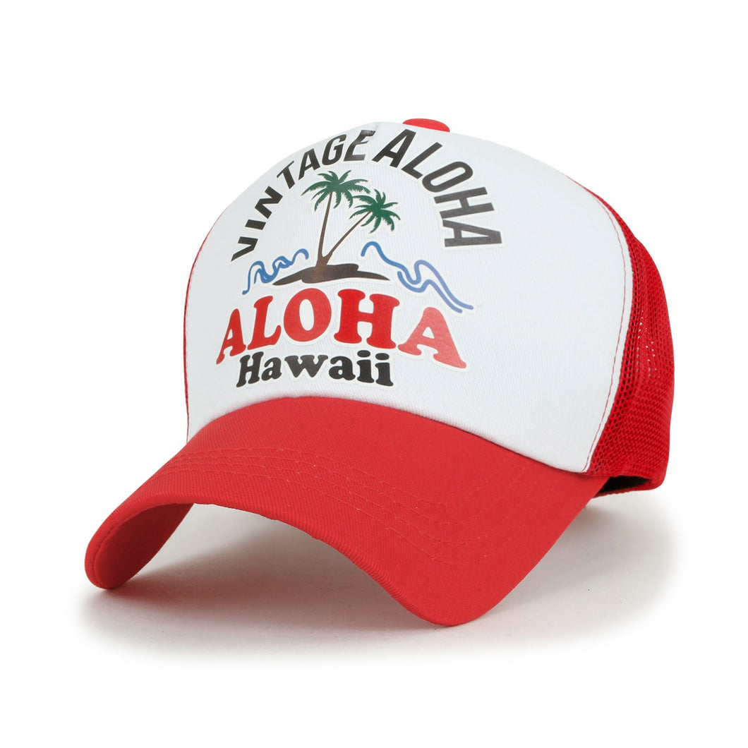 ILILILY Aloha White Red Cap