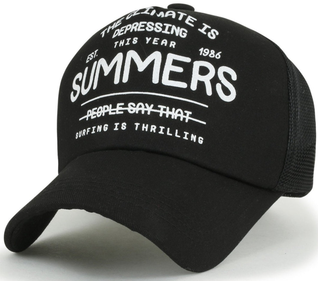 ILILILY 'Summers' Black Mesh Cap