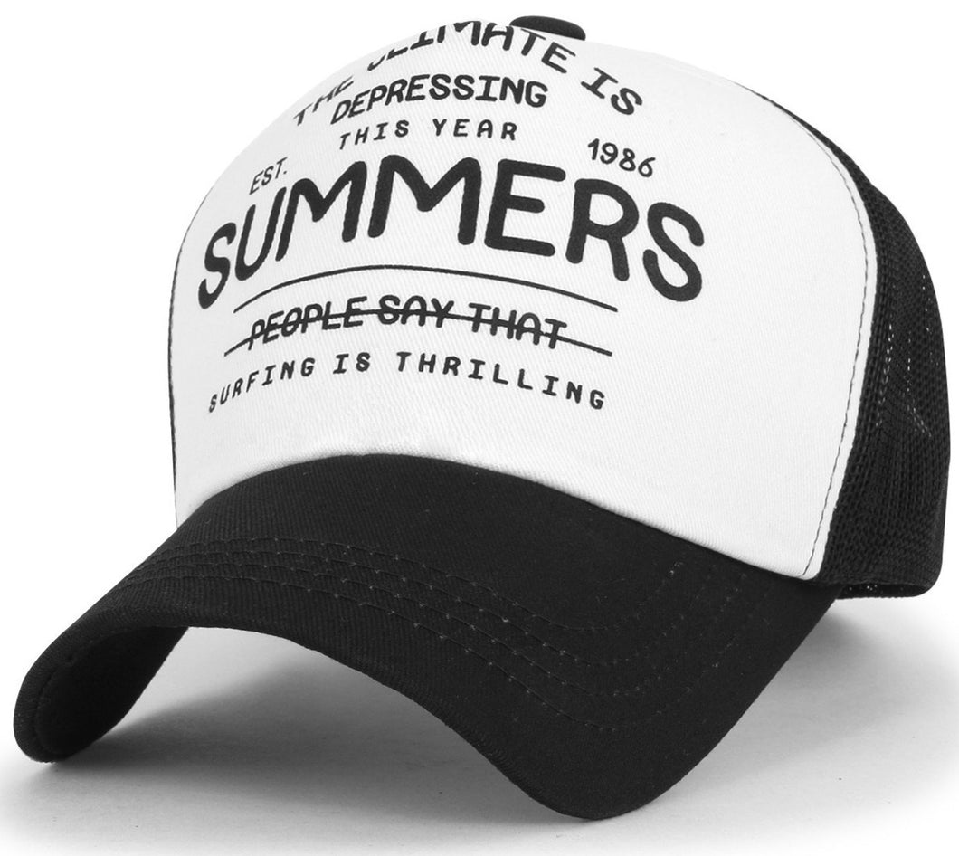 ILILILY 'Summers' Black White Mesh Cap