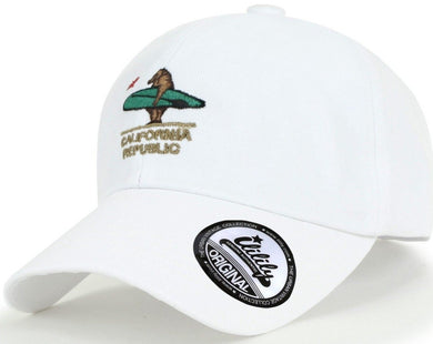 ILILILY California Bear White Cap