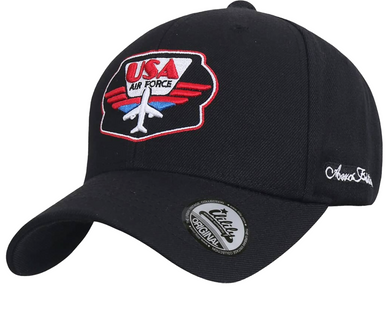 ILILILY 'USA Air Force' Black Cap