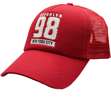 AZ Brooklyn 98 Red Mesh Cap