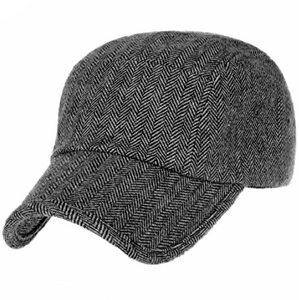 Herringbone top military cap