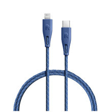 Load image into Gallery viewer, RAVPower Nylon Braided Type-C to Lightning Cable 1.2m - Blue (RP-CB1004BLU)