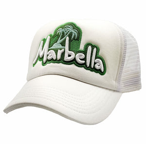 AZ Marbella White Mesh Cap