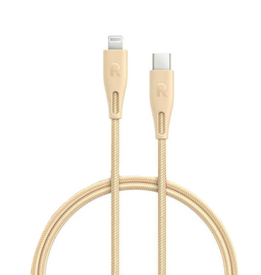 RAVPower Nylon Braided Type-C to Lightning Cable 1.2m - Gold (RP-CB1004GLD)