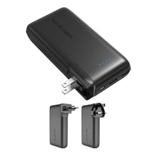 Load image into Gallery viewer, RAVPower AC 10000mAH Power Bank with EU&amp;UK Adapter Black (Built-in US Plug) - Black (RP-PB066)